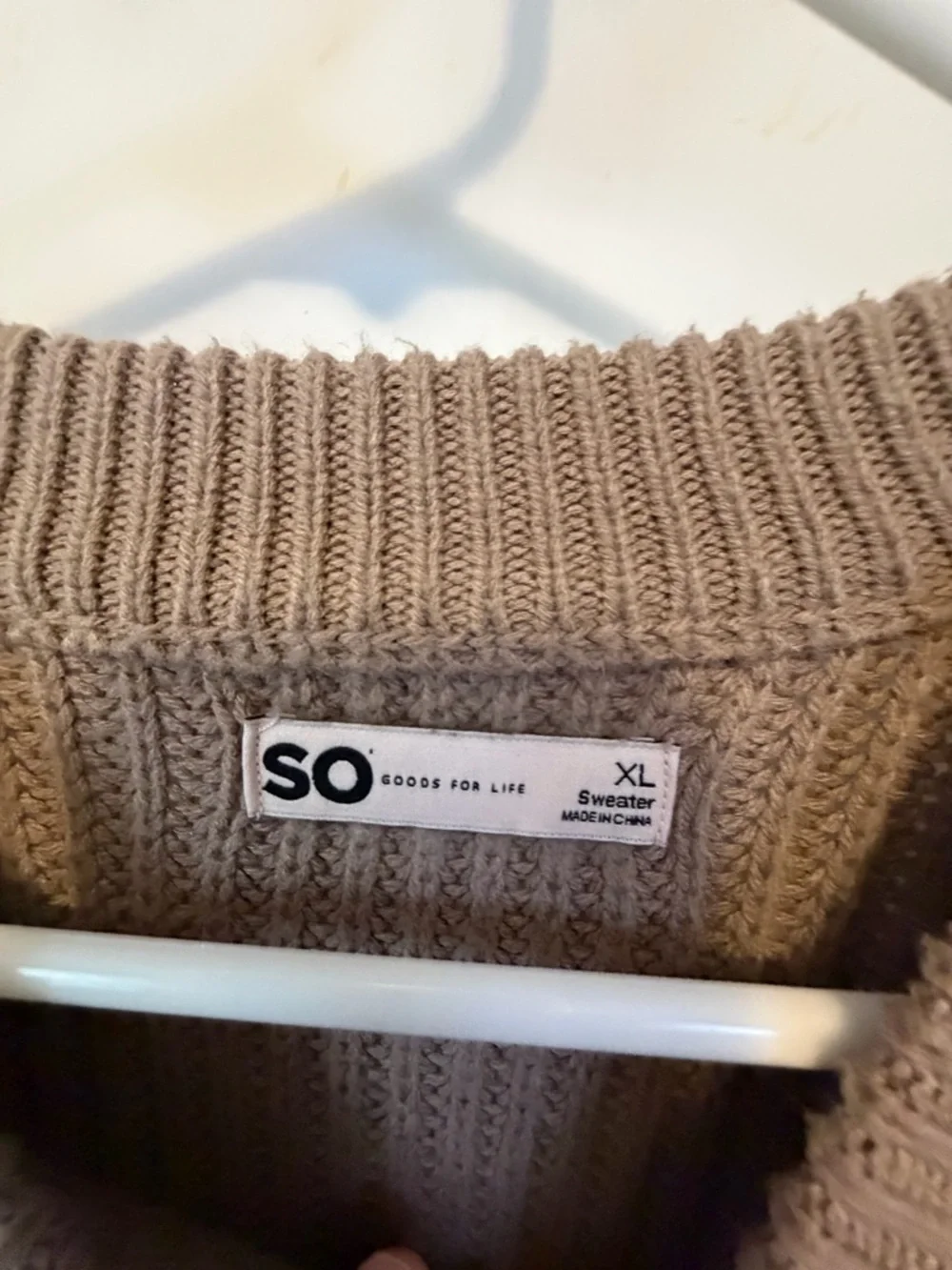 SO Women's Crewneck Sweaters - Olive Green & Taupe - Picture 3 of 5